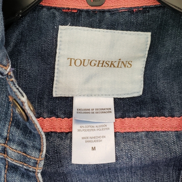 Thoughskins girls jean jacket size med distressed - Picture 2 of 3